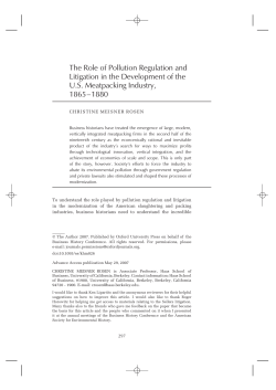 The Role of Pollution Regulation and Litigation in - Berkeley-Haas