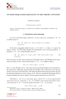 On some inequalities equivalent to the Wright-convexity - Ele-Math