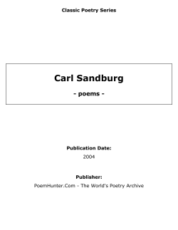 Carl Sandburg - poems - Conscious Living Foundation