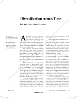 Diversification Across Time - The Journal of Portfolio Management