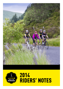 2014 riders` notes - Tour o` the Borders