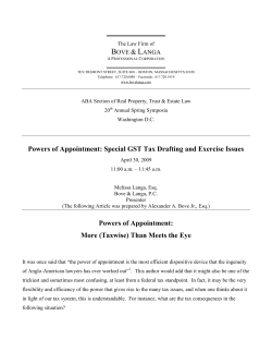 Powers of Appointment - American Bar Association