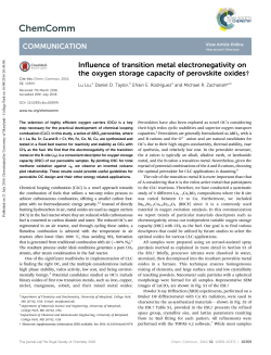 Influence of transition metal electronegativity on