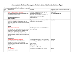 Progression in Sentence Types