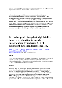 Berberine protects against high fat diet
