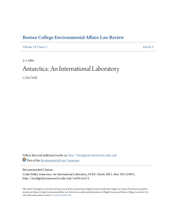 Antarctica: An International Laboratory