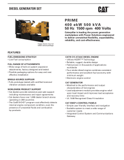 PRIME 400 ekW 500 kVA 50 Hz 1500 rpm 400 Volts