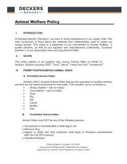 Animal Welfare Policy