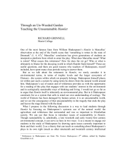 Through an Un-Weeded Garden Teaching