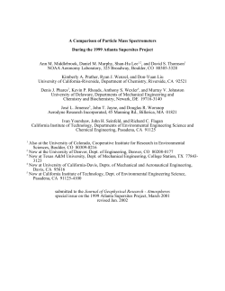 A Comparison of Particle Mass Spectrometers During the 1999
