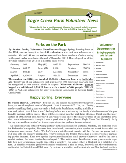 April May 2017 - Eagle Creek Park Foundation