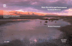 Water Resources and Environment Technical Note G.3 Water