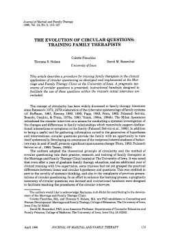 the evolution of circular questions: training family therapists