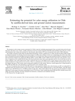 Estimating the potential for solar energy utilization in Chile by