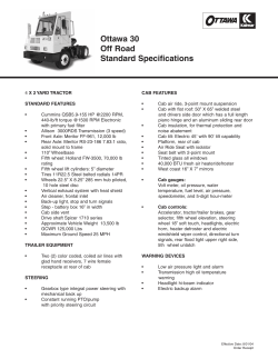 Ottawa 30 Off Road Standard Specifications