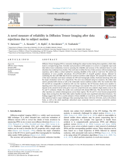 A novel measure of reliability in Diffusion Tensor Imaging after data