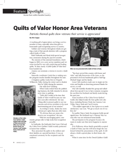 Quilts of Valor Honor Area Veterans
