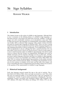 56 Sign Syllables - The Blackwell Companion to Phonology