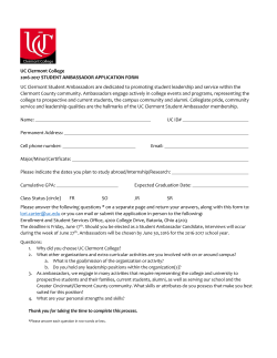 Become a Student Ambassador!