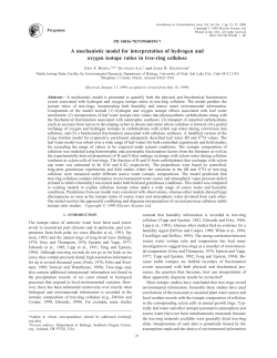 A mechanistic model for interpretation of hydrogen and oxygen