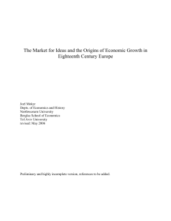 The Market for Ideas and the Origins of Economic Growth in