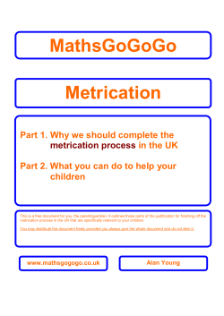 MathsGoGoGo Metrication