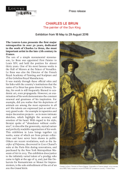 Press release Le Brun exhibition