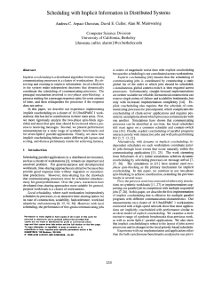 Scheduling with Implicit Information in Distributed Systems