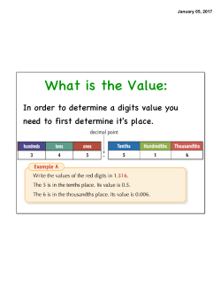 Place Value, Standard, and Word Form