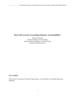 Does Full Accrual Accounting Enhance Accountability?