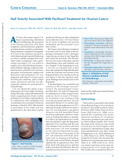 Nail Toxicity Associated With Paclitaxel Treatment for Ovarian Cancer