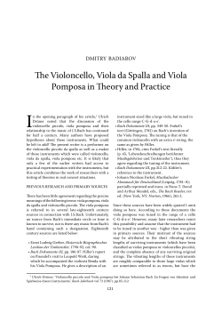 The Violoncello, Viola da Spalla and Viola