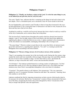 Philippians Chapter 3