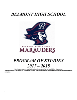 BHS Program of Studies 2017-2018