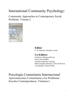 International Community Psychology