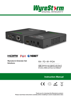 Instruction Manual RX-70-IR-POH