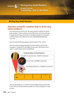 How does scientific notation help us write very small - Parkway C-2