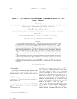 Effects of Central American Mountains on the Eastern Pacific Winter