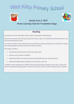 Spring Term 2 - West Kirby Primary School