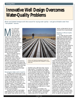 Innovative Well Design Overc o m e s Wa t e r