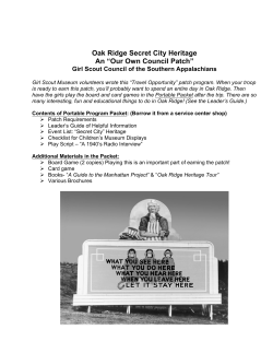 Secret City Heritage Patch - Girl Scouts of the Southern Appalachians