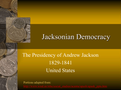 Jacksonian Democracy - St. John`s, Burlington