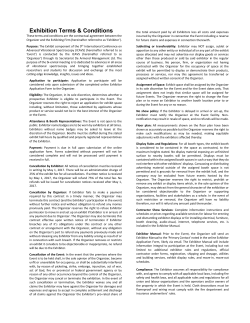 Exhibitor Terms and Conditions