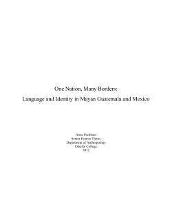 One Nation, Many Borders: Language and Identity in Mayan