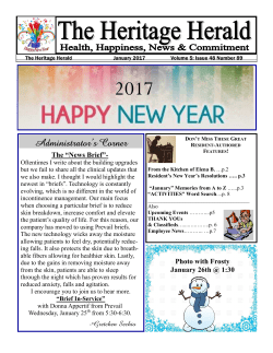 January 2017 - Health Concepts, Ltd.
