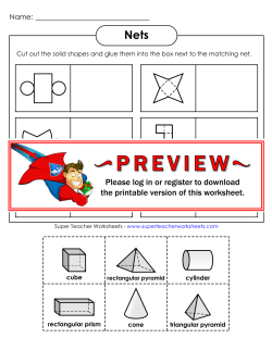 cube cylinder rectangular prism cone triangular pyramid Cut out the