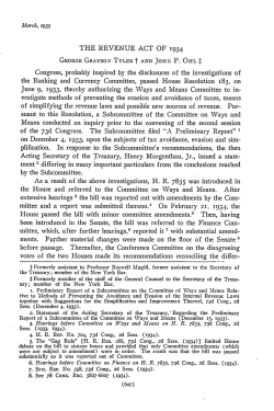 The Revenue Act of 1934 - Penn Law: Legal Scholarship Repository