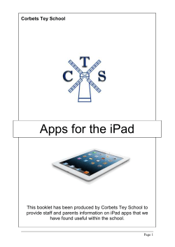 Apps for the iPad - Corbets Tey School