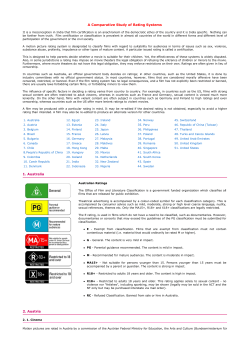 A Comparative Study of Rating Systems 1. Australia 2. Austria
