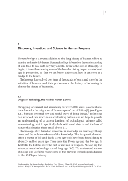 1 Discovery, Invention, and Science in Human Progress - Wiley-VCH